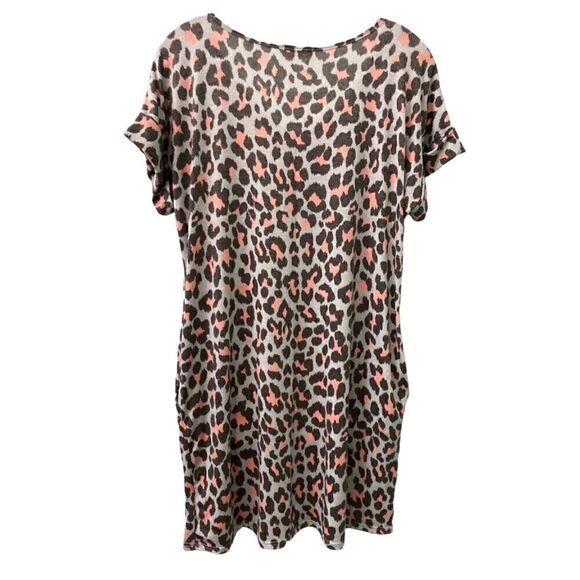ENTRO Jersey Knit Leopard Print Dress - Picture 2 of 5